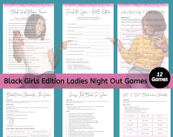 Black Ladies Night Games Bundle: Printable Games for Women (PDF)