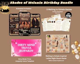 Waiting to Exhale Birthday Party Bundle: Black Ladies Night, Shades of Melanin