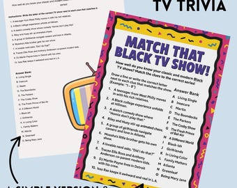 Jeu-questionnaire sur la série télévisée noire : comédies de situation des années 90 et 2000 (PDF imprimable)