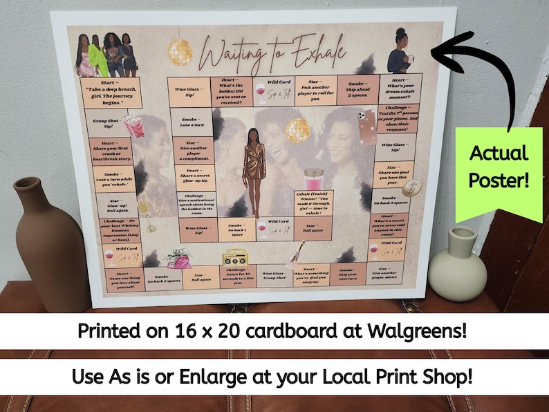 Black Girls In Waiting to Exhale Inspired Board Game: PDF Downloadable, Edit in Canva image 2