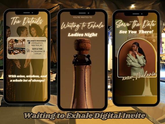 Waiting to Exhale Ladies Night Invite: Animated Party Invite (Digital)