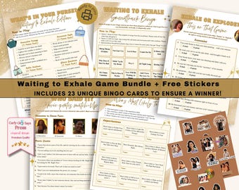 Waiting to Exhale Party Games | 90s Ladies Night Bingo (Instant Download)
