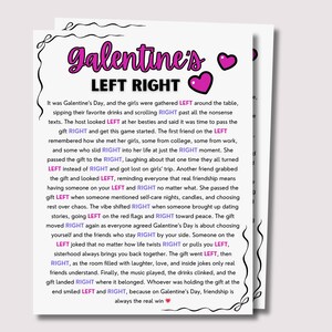 Galentine's Left Right Game, Girls Night Party (directe download)