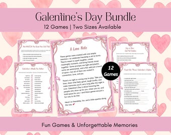 Galentine’s Day Games Bundle, Girls Night Party Games, Galentine Bingo & Icebreakers, Fun Friendship Activities