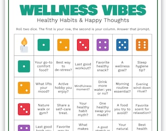 Wellness Tärnings Isbrytarspel | Teambuildingaktivitet | Direkt Nedladdningsbar PDF | Utskrivbart Partyspel för vuxna