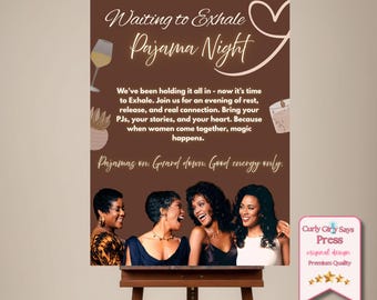 Waiting to Exhale Poster Welcome Sign: 90s Party Decor (Digital Download)