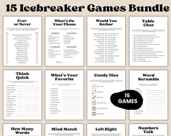Icebreaker Games, Conversation Starters, Group Activities, Adult Party Fun (Digital Download) 01
