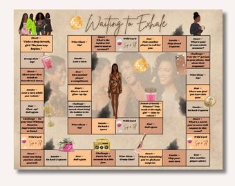 Black Girls In Waiting to  Exhale Inspired Board Game: PDF Downloadable, Edit in Canva