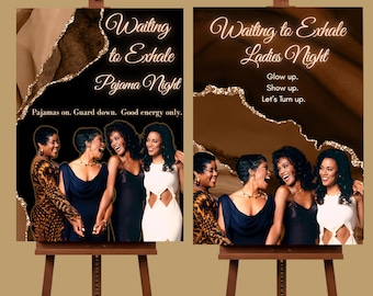 Waiting to Exhale Poster  Shades of Melanin Welcome Sign: 90s Party Decor (Digital Download)