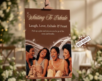 Sparkle Waiting to Exhale Poster Welcome Sign: 90s Party Decor (Digital Download)