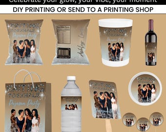 Ultimate Waiting to Exhale Party Favor Bundle: Diamond Edition, Editable Canva Templates (PDF)