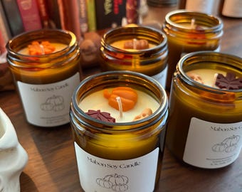 Mabon Soy Candle – Dark Maple Scent, Autumn Ritual Jar