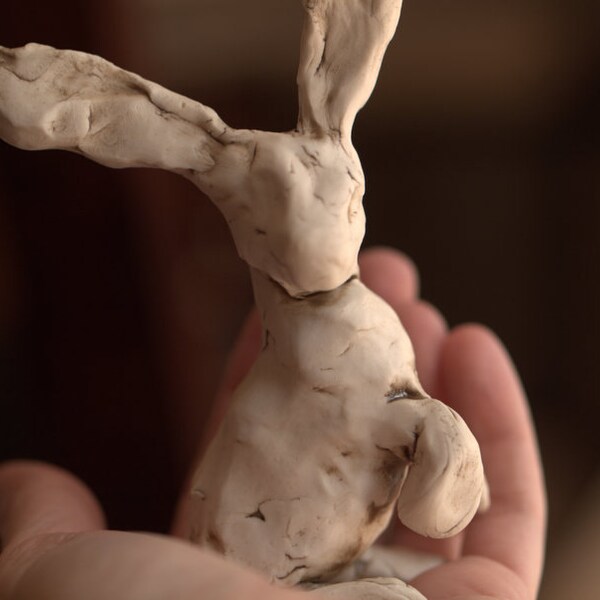 Rustic Porcelain Rabbit