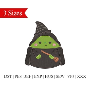 Wicked Elphaba Squish Toy Embroidery Design - 3 Sizes (Instant Download)