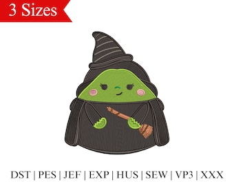Wicked Elphaba Squish Toy Embroidery Design - 3 Sizes (Instant Download)