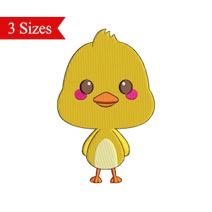Chick Embroidery Design, Farm Chicken Embroidery Design, Cartoon Chicken Embroidery Design File - 3 Sizes - Instant Download