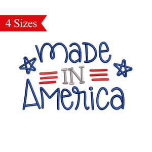 Made in America Embroidery, MAGA Embroidery Design, Trump Embroidery File, America Patriot Embroidery - 4 Sizes - Instant Download