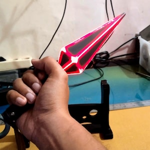 3D Design STL Files Kunai using LED lights, special edition for cosplay properties, anime fans, and other festival events.