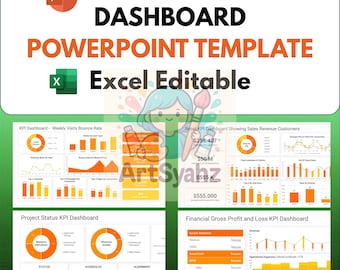 KPI Dashboard Template Excel | Business Performance Tracker | Google Sheets | Data Analytics Spreadsheet | Monthly Report Tool