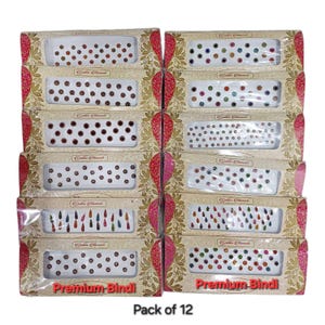 Handmade Bridal Bindi Assortment Pack, Wedding Party Favors (12 Count)