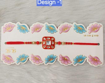 Handmade Kundan Rakhi/ 2026 Rakhi/ Stone Rakhi/ Bead Rakhi/ Wrist Band Dora/ Designer bracelet rakhi for brother