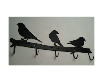 Coffee Cup Rack 5 Hook, Birds on Limb