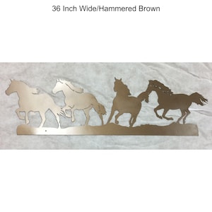 Running Horses Metal Wall Hanging