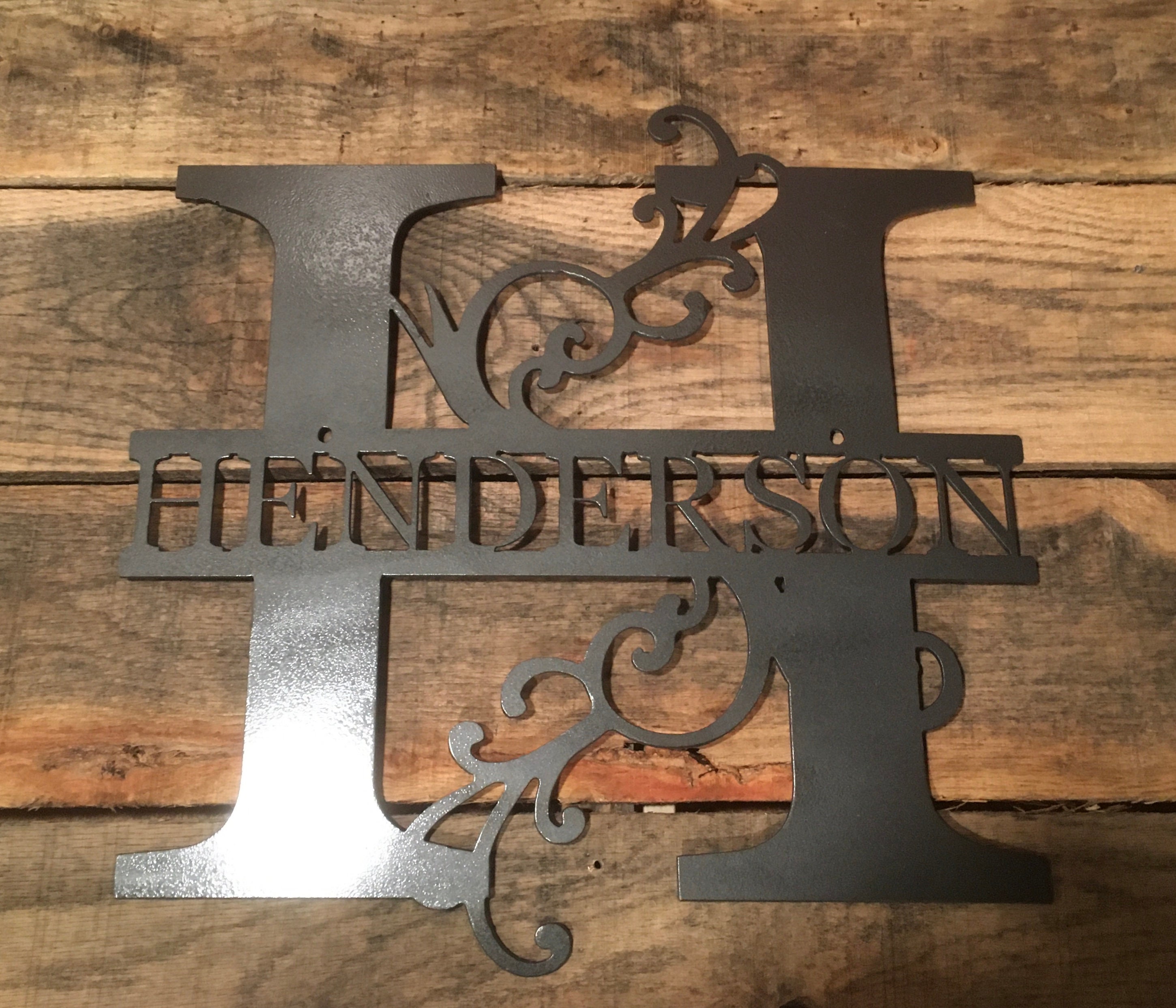 Split Monogram With Name - Etsy