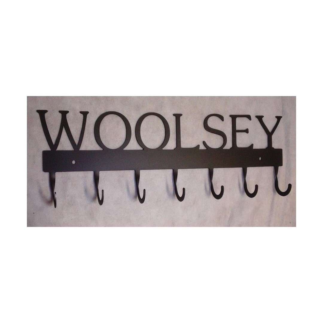Coat Rack, Custom Word or Name, 7 Hook - Etsy