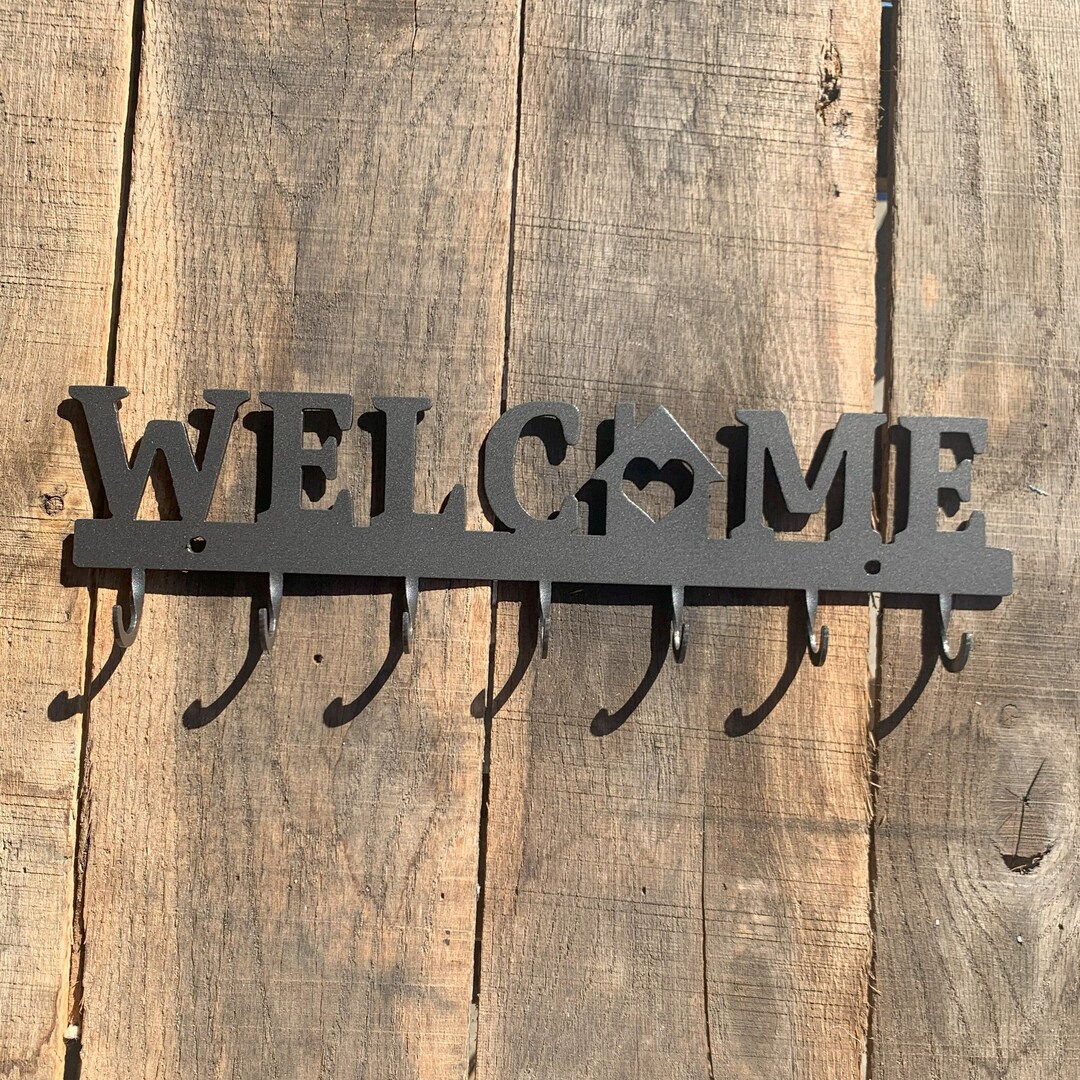Welcome Home Key Sign Key Rack Welcome Home - Etsy