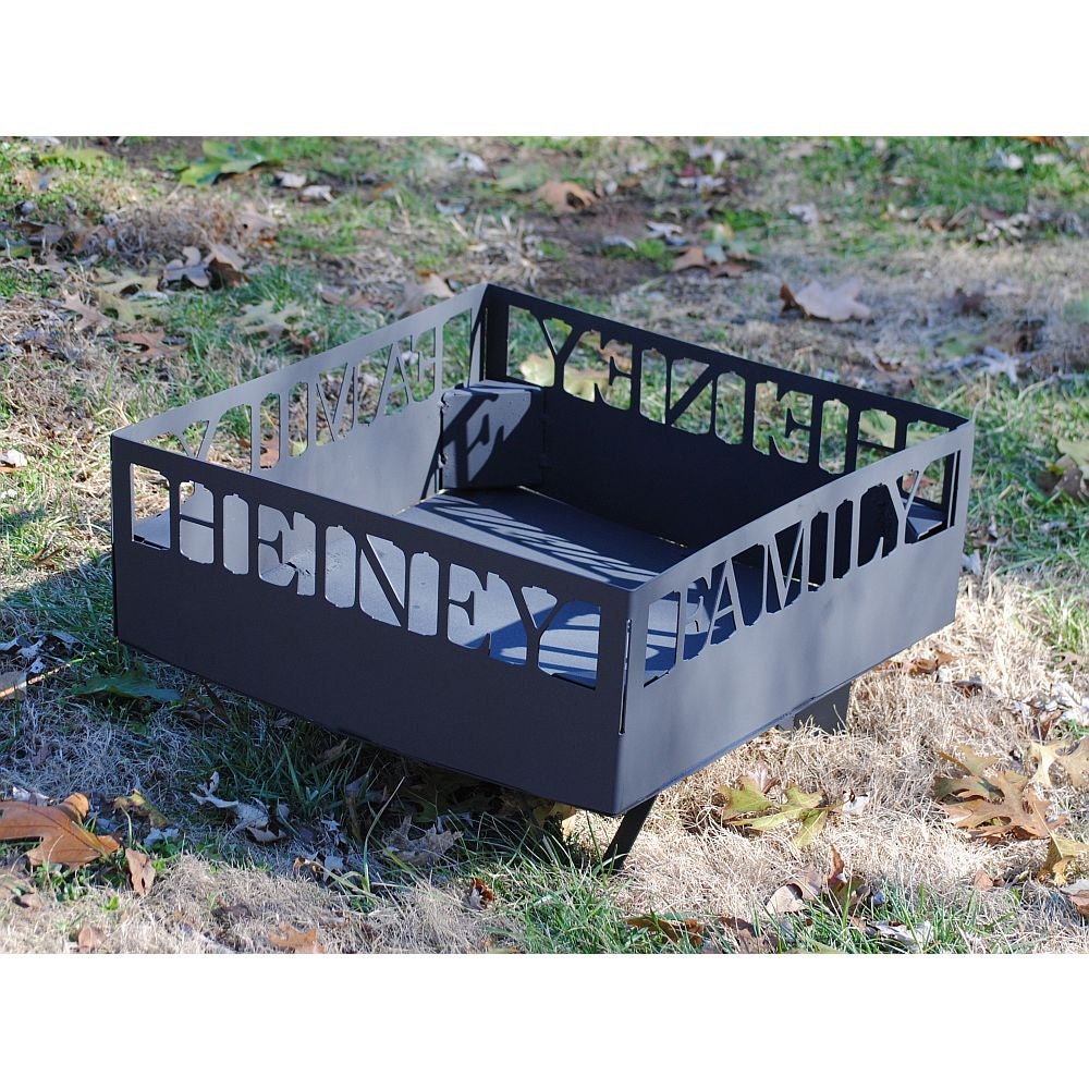 Fire Pit Customized With Name and Includes Removable Fork Etsy