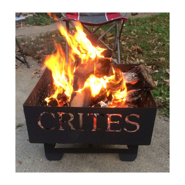 Fire Pit Customized with Names, Words, and Simple Images