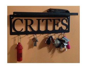 Custom Name Key Rack with Shelf