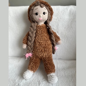 Handmade Crochet Baby Doll, Crochet Baby Doll Plushie, Amigurumi Baby Doll Girl, Baby Shower Gift, Soft Organic Crochet Doll for Baby Girls