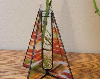 Stained Glass Bud Vase / Plant Propagation Holder