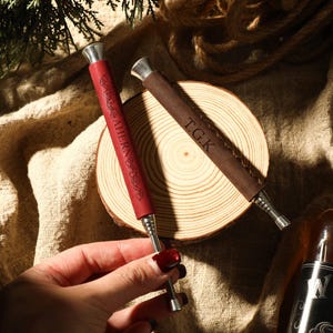 Custom camping fire bellow sheath,Bushcraft Camping Fire Bellow Sheath,Personalized Fire Blower With Leather Sheath,Outdoor Survival Gear