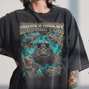 Vintage Mudskipper Shirt, 90s Bootleg Rap Tee, Amphibious Fish Graphic, Marine Biologist Lover Gift