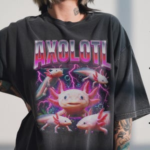Vintage Axolotl Shirt, 90er Jahre Bootleg Rap T-Shirt, Mexikanischer gehender Fisch, Axolotl Liebhaber Geschenk