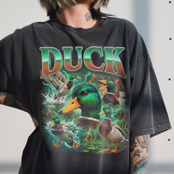 Vintage Duck Shirt, 90s Bootleg Rap Tee, Funny Quacking Mallard