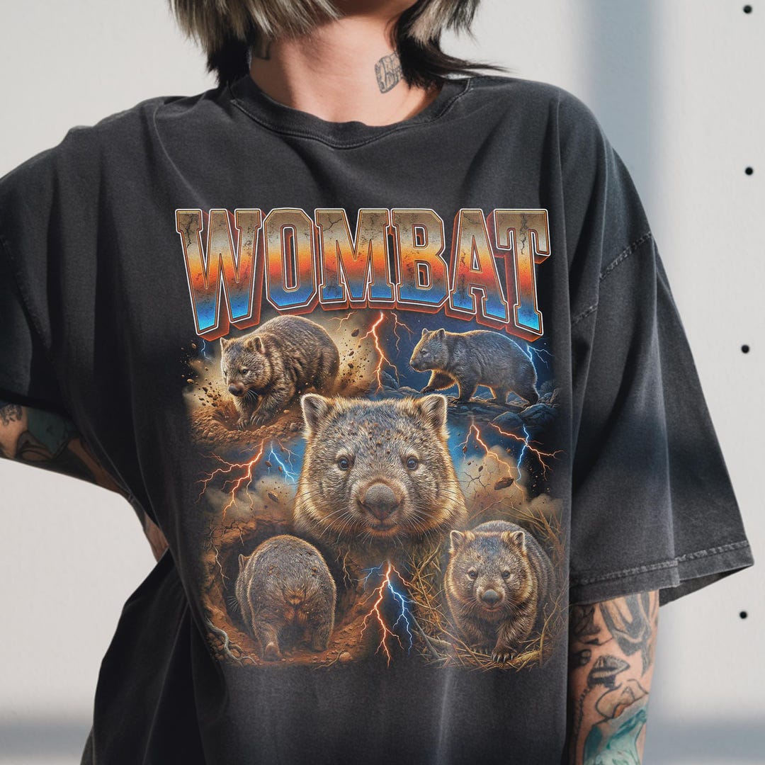 Vintage Wombat Shirt, 90s Bootleg Rap Tee, Funny Australian Marsupial ...
