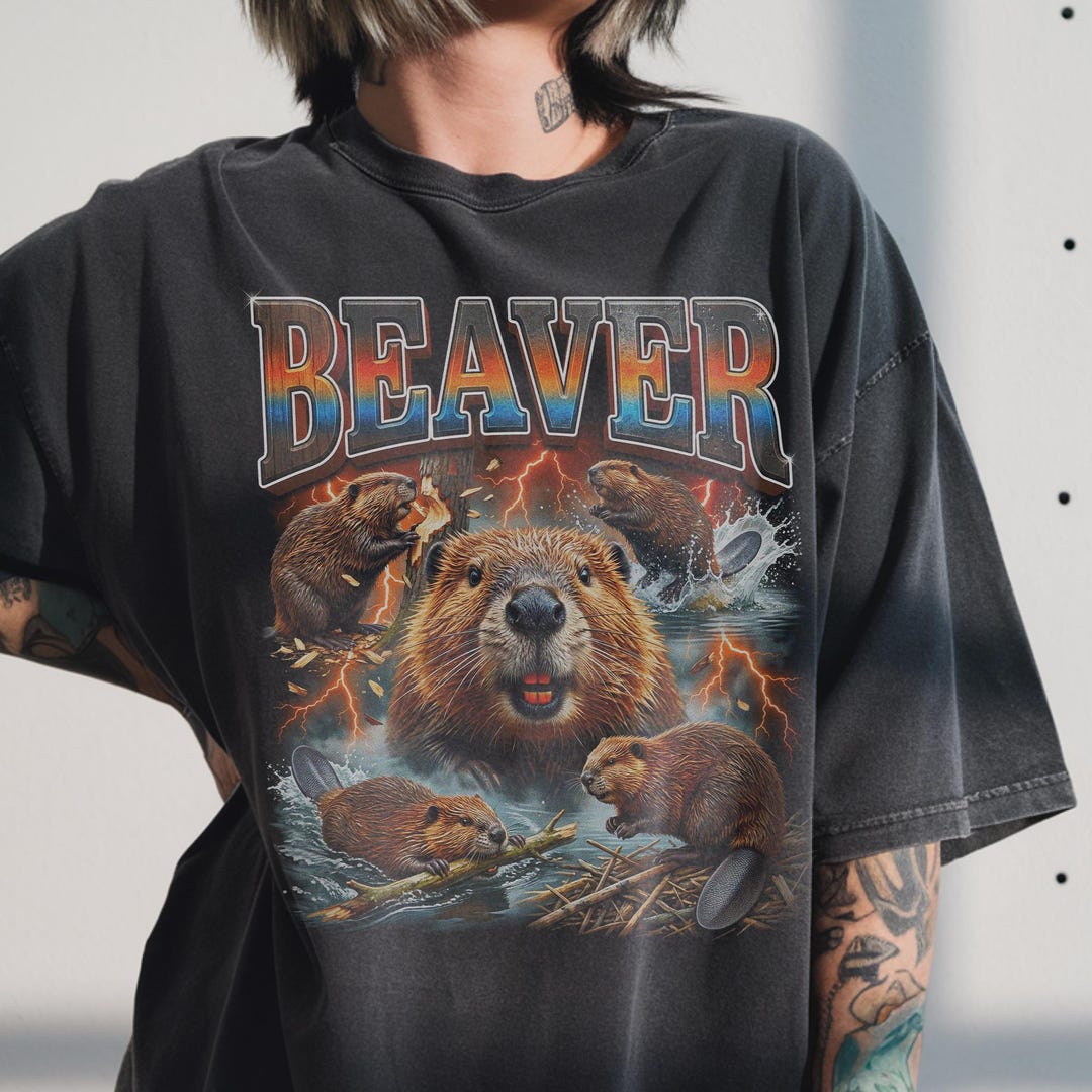 Beaver Rappers Vintage Beaver T-shirt, 90s Bootleg Rap Tee, Wildlife Dam Builder Shirt ...