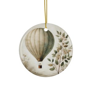 Hot Air Balloon Ornament Rustic Nursery Decor Travel Theme Gift Adventure Ornament Baby Shower Gift Wanderlust Room Hanging
