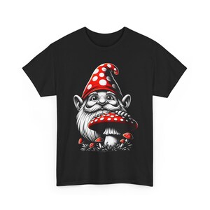 Mushroom Gnome T-Shirt: Whimsical Cottagecore Unisex Tee