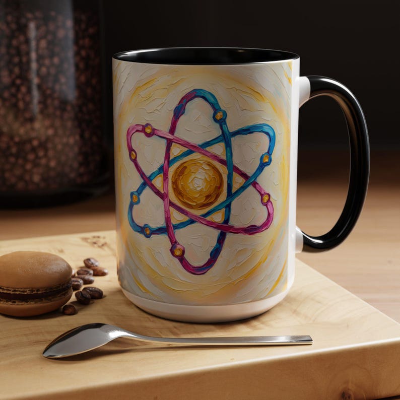 Atom Science Mug – Physics Chemistry Art Print, STEM Gift image 7