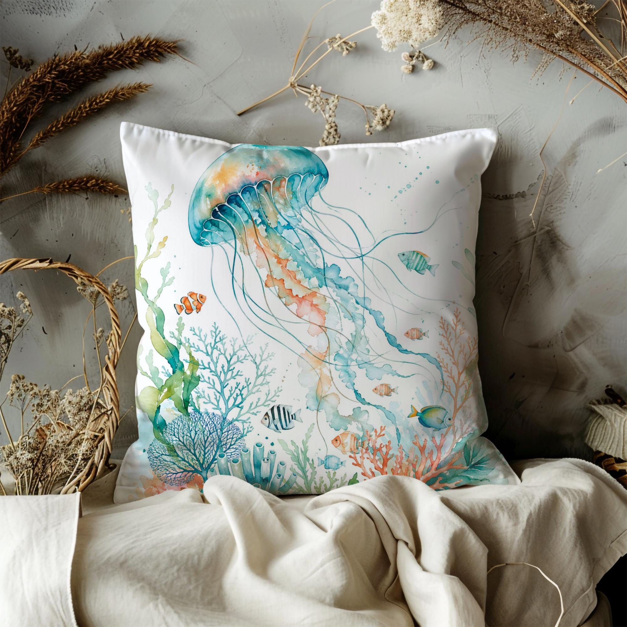 Jellyfish Pillow - Etsy