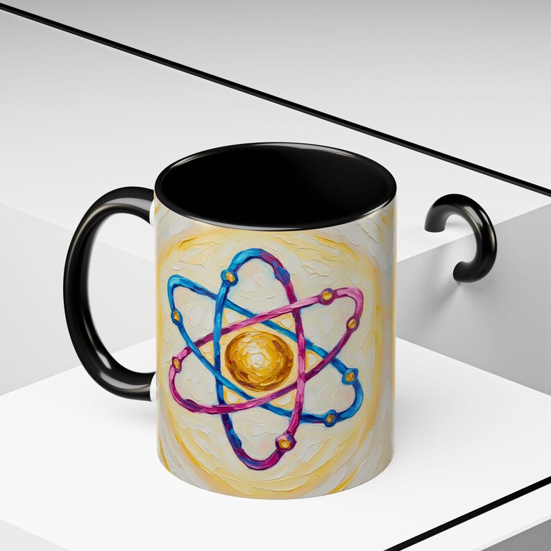 Atom Science Mug – Physics Chemistry Art Print, STEM Gift image 8