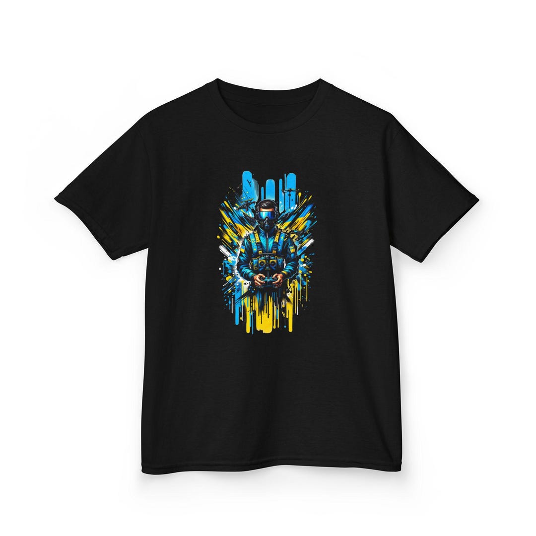 Gildan 5000B Ukrainian Drone Pilot T-shirt FPV Operator, Blue and ...