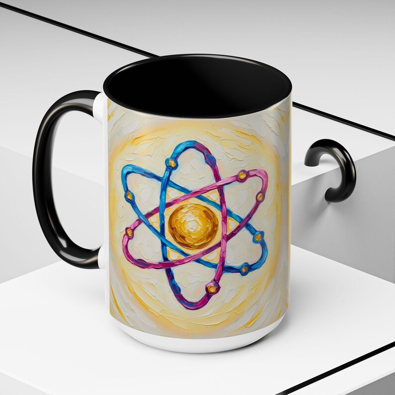 Atom Science Mug – Physics Chemistry Art Print, STEM Gift image 9