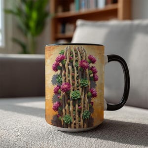 10 oz coffee mugs ceramic Set of 6 Colorful Pottery Coffee Mugs, 10 oz main image 0