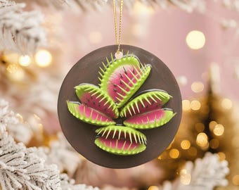 Venus Flytrap Ornament Carnivorous Plant Art Botanical Nature Lover Gift